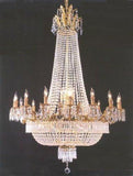 French Empire Crystal Chandelier Lighting Gold Sw H50" X W40" - Perfect For An Entryway Or Foyer Trimmed With Spectra(Tm) Crystal Reliable Crystal Quality By Swarovski - A93-1280/14+7 Sw