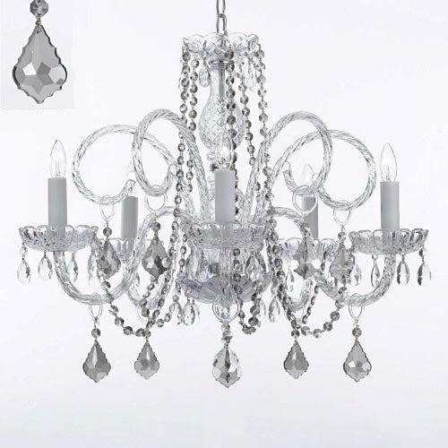 Murano Venetian Style All-Crystal Chandelier With Teak Color Crystal - A46-Teakb2/385/5