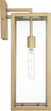 Titan 20 1/4" Soft Gold Clear Glass Modern Outdoor Wall Lantern