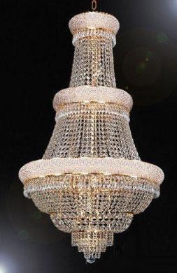French Empire Crystal Chandelier Lighting H50" X W30" - A500-448/21