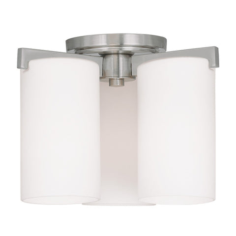 Livex Astoria 3 Light Brushed Nickel Ceiling Mount - C185-1324-91