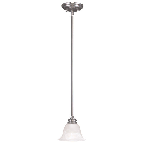 Livex Essex 1 Light Brushed Nickel Mini Pendant - C185-1340-91