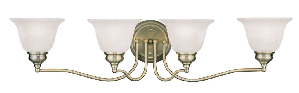 Livex Essex 4 Light Antique Brass Bath Light - C185-1354-01