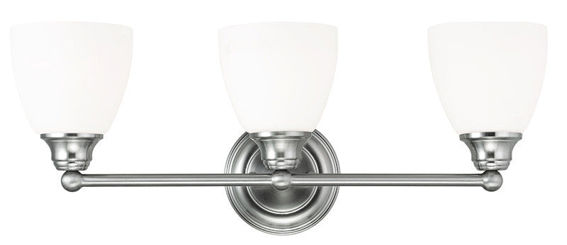 Livex Somerville 3 Light Brushed Nickel Bath Light - C185-13663-91