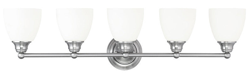 Livex Somerville 5 Light Brushed Nickel Bath Light - C185-13665-91