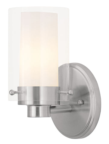 Livex Manhattan 1 Light Brushed Nickel Bath Light - C185-1541-91