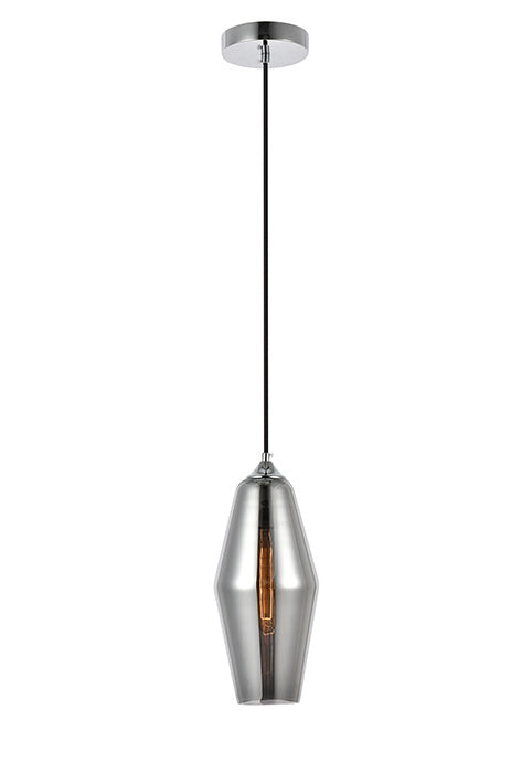 ZC121-LDPD2029 - Living District: Collins Collection Pendant D5.5in H14in Lt:1 Smoke Finish