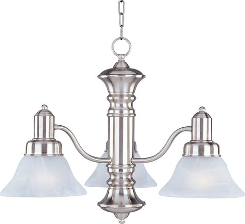 Newburg 3-Light Chandelier Satin Nickel - C157-20326MRSN