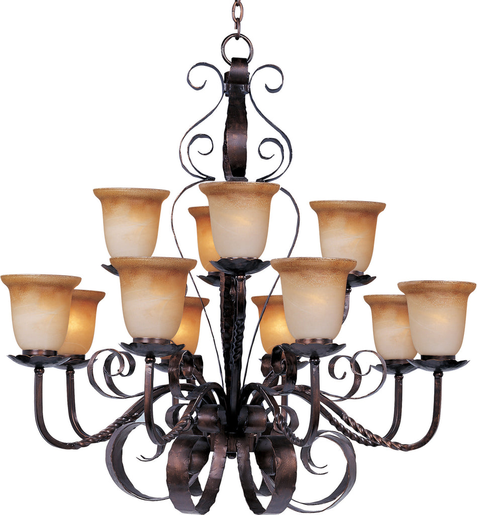 Aspen 12-Light Chandelier Oil Rubbed Bronze - C157-20614VAOI