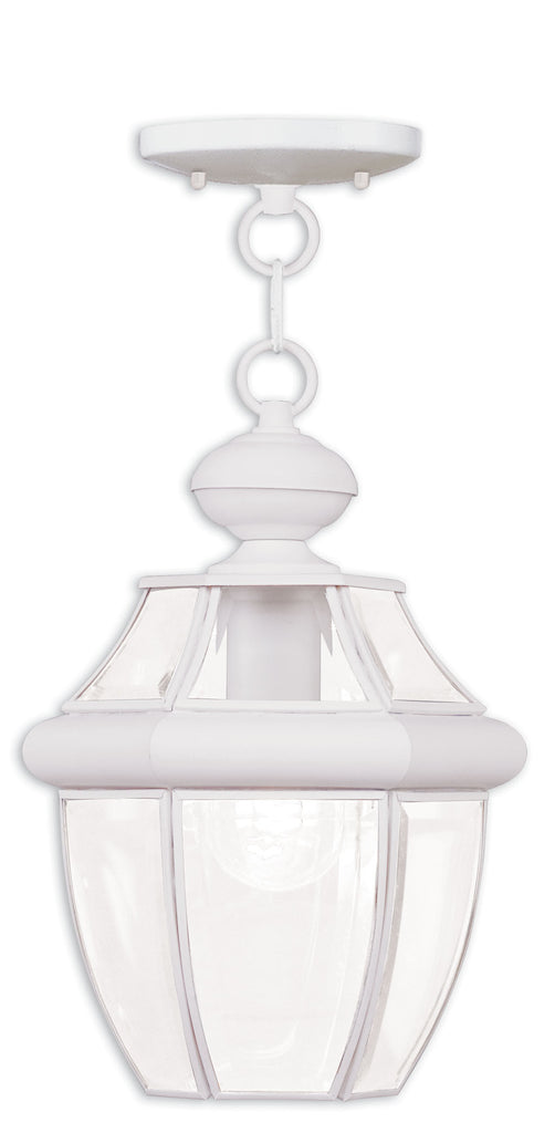 Livex Monterey 1 Light White Outdoor Chain Lantern  - C185-2152-03