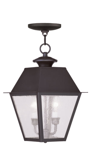 Livex Mansfield 2 Light Bronze Outdoor Chain Lantern  - C185-2167-07