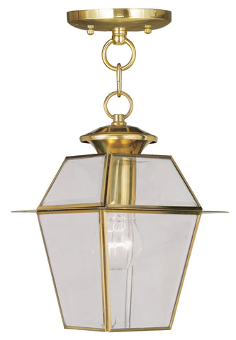 Livex Westover 1 Light PB Outdoor Chain Lantern  - C185-2183-02