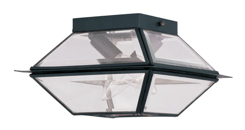 Livex Westover 2 Light Black Outdoor Ceiling Mount - C185-2184-04