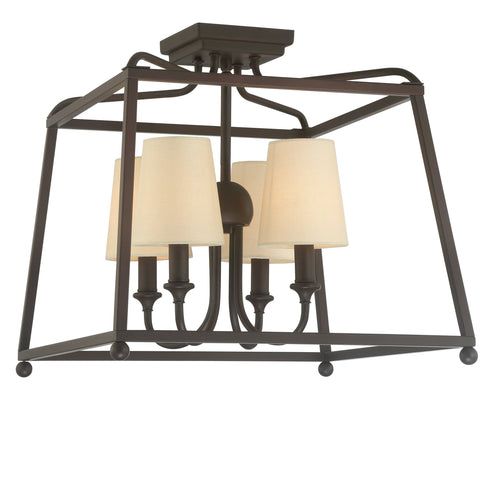 4 Light Dark Bronze Modern Ceiling Mount - C193-2243-DB