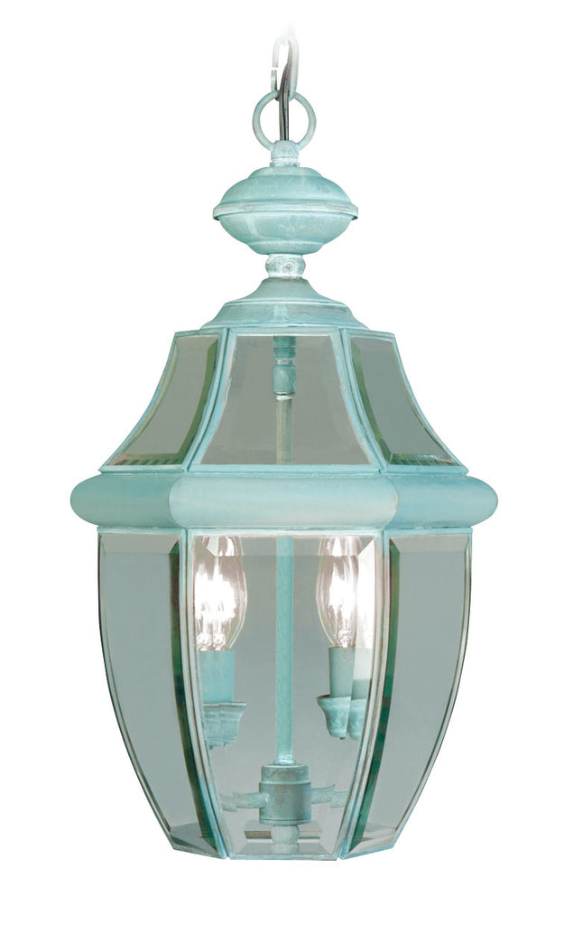 Livex Monterey 2 Light Verdigris Outdoor Chain Lantern  - C185-2255-06