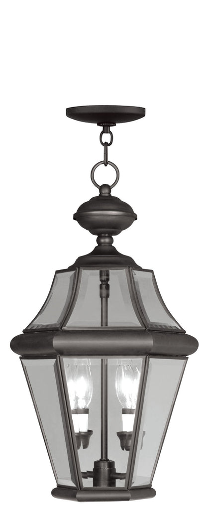 Livex Georgetown 2 Light Bronze Outdoor Chain Lantern  - C185-2265-07