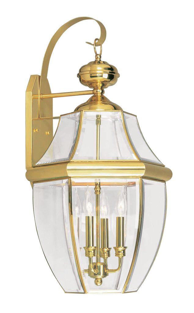 Livex Monterey 4 Light PB Outdoor Wall Lantern - C185-2356-02