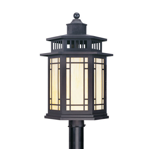 Livex Mirror Lake 1 Light Bronze Outdoor Post Lantern - C185-2398-07