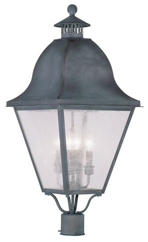 Livex Amwell 4 Light Charcoal Outdoor Post Lantern - C185-2548-61