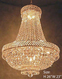 Swarovski Crystal Trimmed Chandelier French Empire Crystal Chandelier Lighting H26" X W23" - F93-Cg/448/9Sw