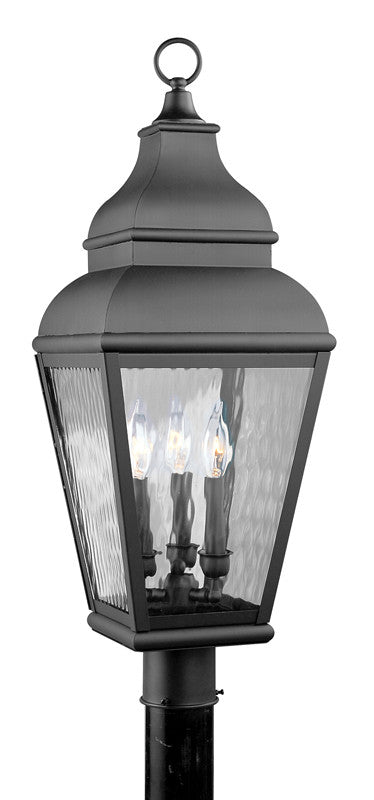 Livex Exeter 3 Light Black Outdoor Post Lantern - C185-2606-04