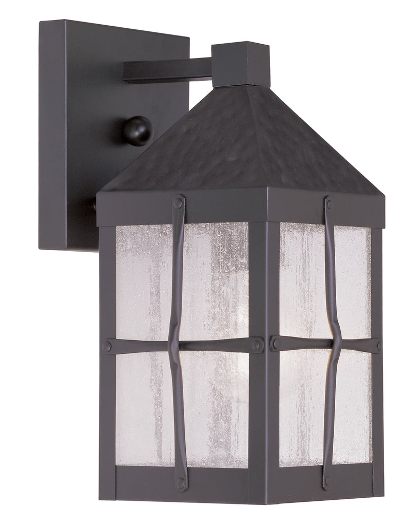 Livex Brighton 1 Light Hammered BZ Outdoor Wall Lantern - C185-2680-07