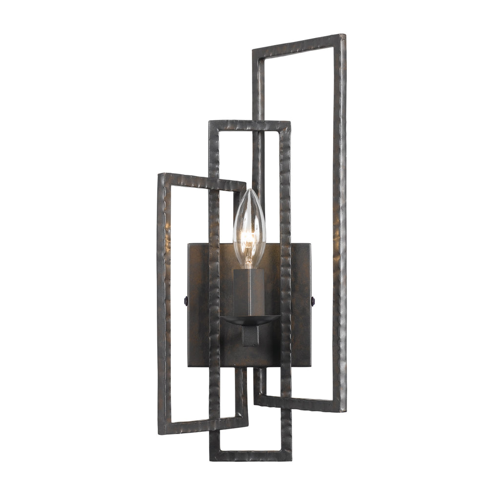 1 Light Raw Steel Industrial Sconce - C193-331-RS