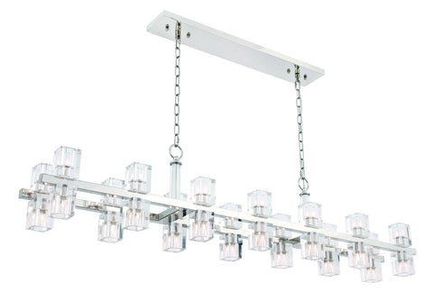 ZC121-1550D60PN - Urban Classic: Chateau 28 light Polished Nickel Pendant