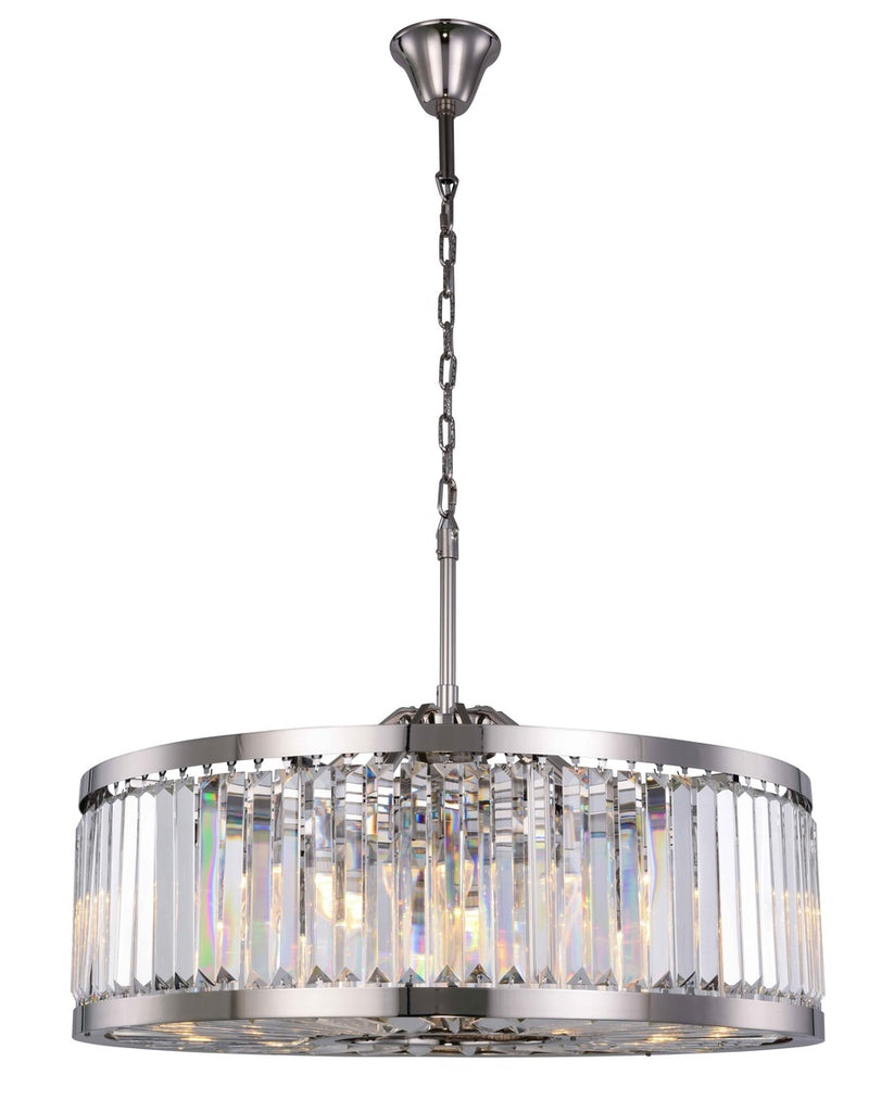 ZC121-1233D35PN/RC - Urban Classic: Chelsea 10 light Polished nickel Chandelier Clear Royal Cut Crystal