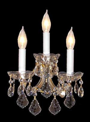 Swarovski Crystal Trimmed Chandelier Maria Theresa Wall Sconce Lighting H14" x W11.5" - A83-CG/2813/3Sw