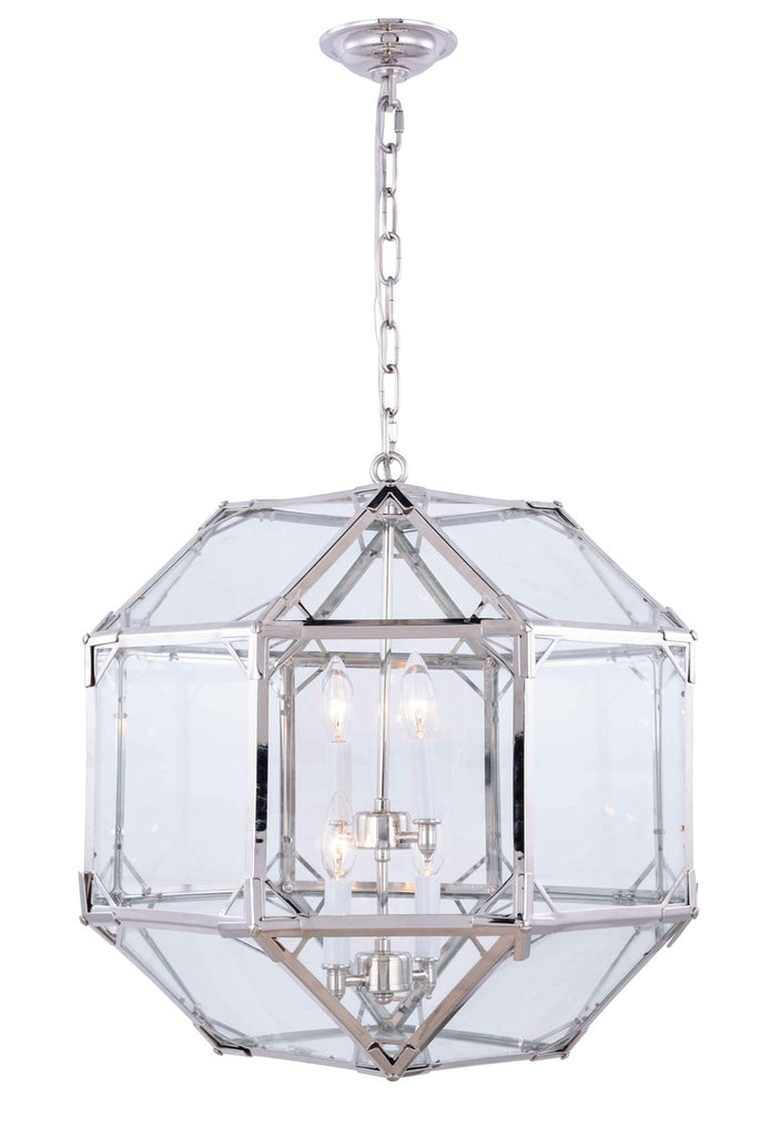 ZC121-1514D19PN - Urban Classic: Gordon 4 light Polished Nickel Pendant