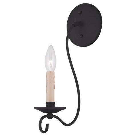 Livex Heritage 1 Light Black Wall Sconce - C185-4471-04