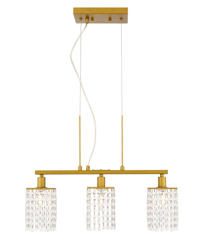 ZC121-LD7501BR - Living District: Taylor 3 light Brass Pendant