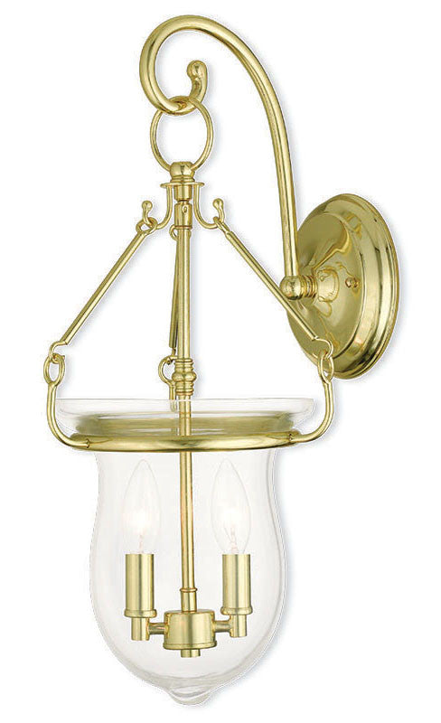 Livex Canterbury 2 Light Polished Brass Wall Sconce - C185-50292-02