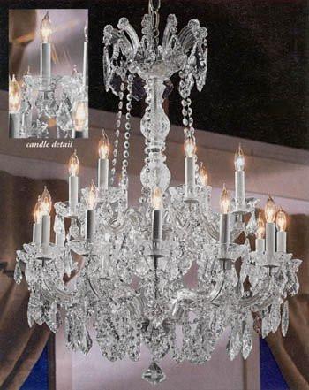 Maria Theresa Crystal Chandelier Lighting 30"X28" - A500-Silver/152/18