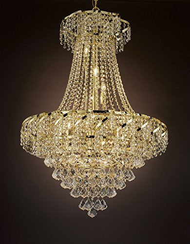 French Empire Empress Crystal(Tm) Chandelier Lighting H 37" W 26" - Cjd-B7/Cg/2173/26