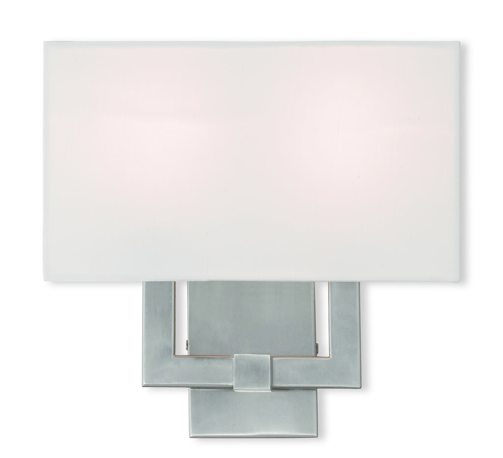 Livex Hollborn 2 Light Brushed Nickel Wall Sconce - C185-51103-91