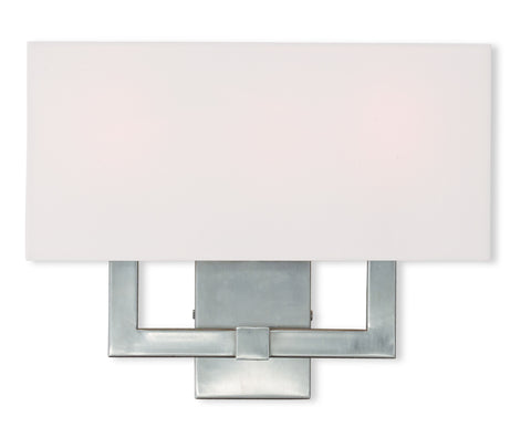 Livex Hollborn 3 Light Brushed Nickel Wall Sconce - C185-51104-91