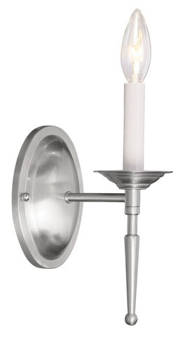 Livex Williamsburgh 1 Light Brushed Nickel Wall Sconce - C185-5121-91