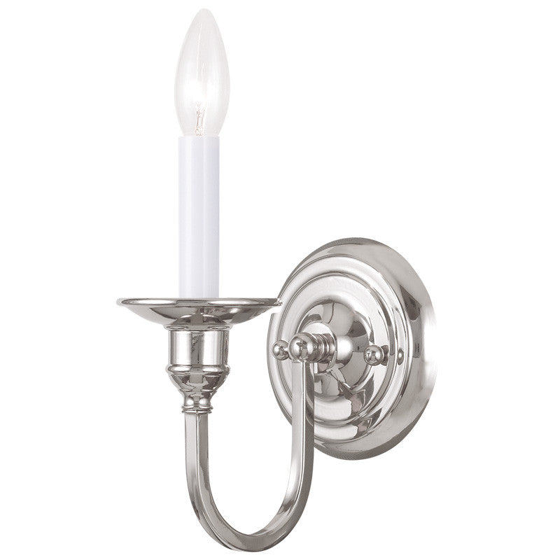 Livex Cranford 1 Light Polished Nickel Wall Sconce - C185-5141-35