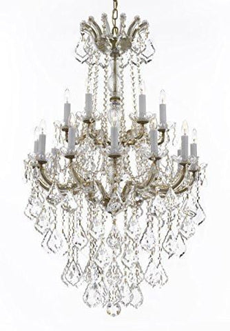 Swarovski Crystal Trimmed Chandelier Maria Theresa Crystal Chandelier Chandeliers Lighting H 50" X W 30" - Great For Dining Room Entryway Or Living Room - A500-B13/152/18Sw