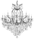 Maria Theresa Chandelier Crystal Lighting Chandeliers Lights Fixture Ceiling Lamp for Dining Room, Entryway, Living Room H38" X W37" Dressed with Diamond Cut Crystal! - A500-1/21510/CS/15+1-DC