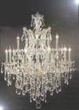 Maria Theresa Swarovski Crystal Trimmed Chandelier H30" X W28" - A500-Silver/21532/12+1Sw
