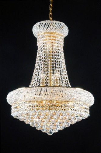 French Empire Crystal Chandelier Lighting H 36" W 28" - Cjd1-Cg/541D28
