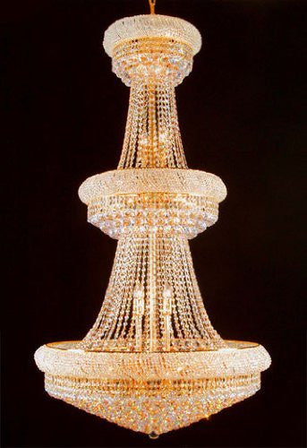 French Empire Crystal Chandelier Lighting H 72" W 42" - Perfect For An Entryway Or Foyer - Cjd1-Cg/541G42