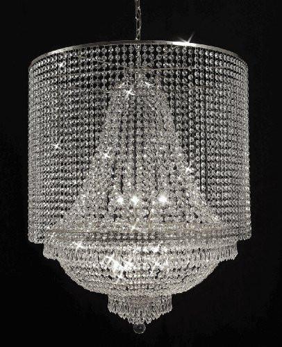 Empire Crystal Chandelier Lighting With Crystal Shade - A500-Silver/C1/870/9
