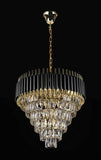 Retro Palladium Empress Crystal (Tm) Glass Fringe 6 Tier Chandelier Lighting W 23.6" x H 20.8" - Great for Entryway/Foyer, Living Room, Family Room, and More! Limited Edition ! - G7-76211/11