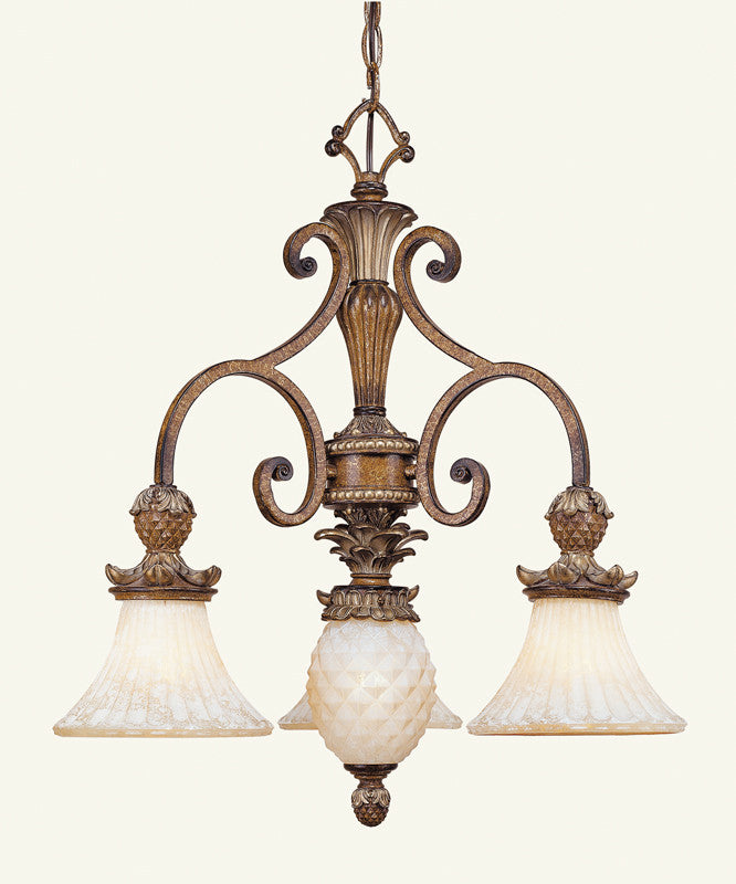 Livex Savannah 3 Light Venetian Patina Chandelier - C185-8473-57