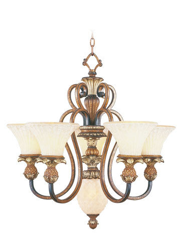 Livex Savannah 5 Light Venetian Patina Chandelier - C185-8485-57