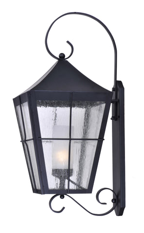 Revere 1-Light Outdoor Wall Lantern Black - C157-85337CDFTBK